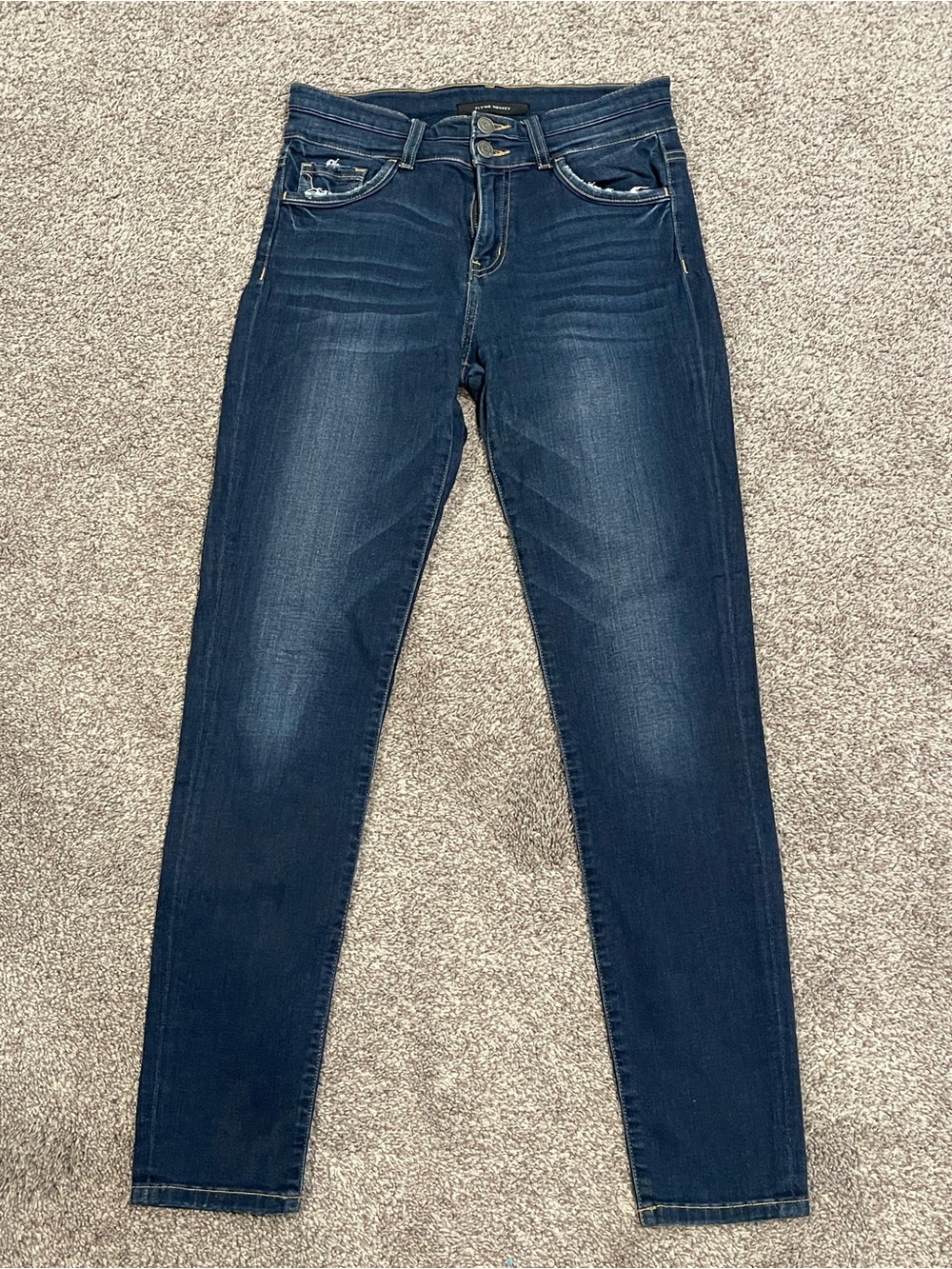 Flying Monkey High Rise Skinny Jeans Dark Wash Size 27 Stretch Denim